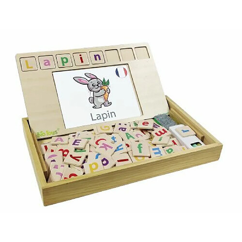 Lexibook Bio Toys - L'Ecole des Mots bilingue Français / Anglais – Jeu en Bois