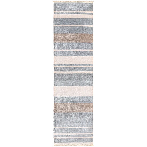 Vidal Tapis de couloir en laine 297x84 gris Darya