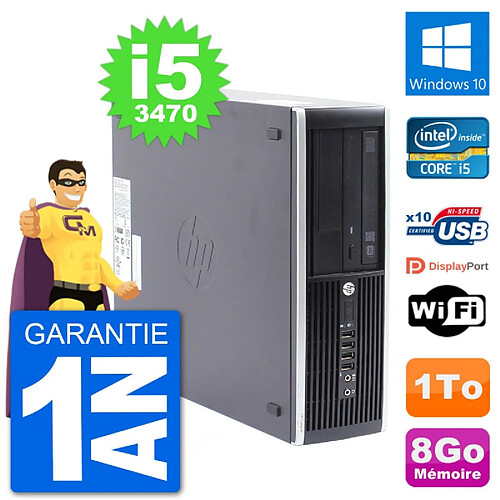 PC HP Compaq Pro 6300 SFF Intel i5-3470 RAM 8Go Disque Dur 1To Windows 10 Wifi · Occasion