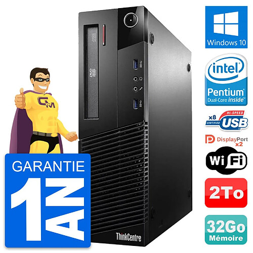 PC Lenovo ThinkCentre M93p SFF Intel G3220 RAM 32Go Disque 2To Windows 10 Wifi · Occasion