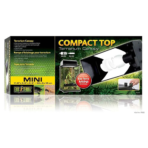 Rampe Éclairage Compact Top Mini pour Terrarium - Exo Terra