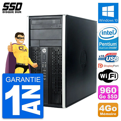 PC Tour HP Compaq Pro 6300 CMT Intel G630 RAM 4Go SSD 960Go Windows 10 Wifi · Occasion