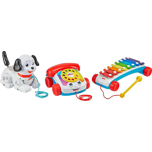 Davidson / Fisher Price Fisher-Price Coffret Cadeau Mes 3 Premiers Jouets à Tirer +12 mois Multicolore