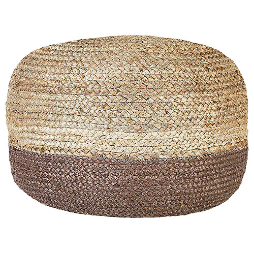 Beliani Pouf en jute marron 50 x 40 cm DUKI