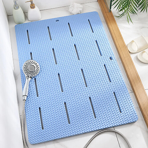 LUUCOZK Tapis de bain antidérapants absorbants à séchage rapide pour salle de bain - Bleu-85 x 60 cm