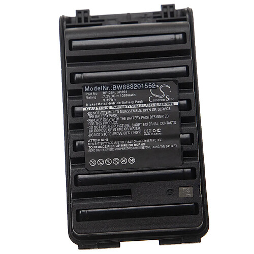 vhbw batterie compatible avec Icom IC-F3003, IC-F4003, IC-G80, IC-T70A, IC-T70E, IC-U80, IC-V80, IC-V80E radio talkie-walkie (1300mAh 7,2V NiMH)