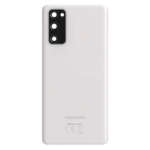 Samsung Vitre arrière pour Samsung Galaxy S20 FE Original Service Pack Blanc