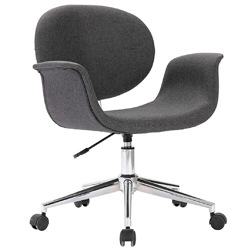 Maison Chic Chaise Gaming | Chaise pivotante de bureau Ergonomique Fauteuil Gris Tissu -GKD79016