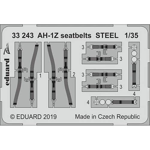 AH-1Z seatbelts STEEL for Academy - 1:32e - Eduard Accessories