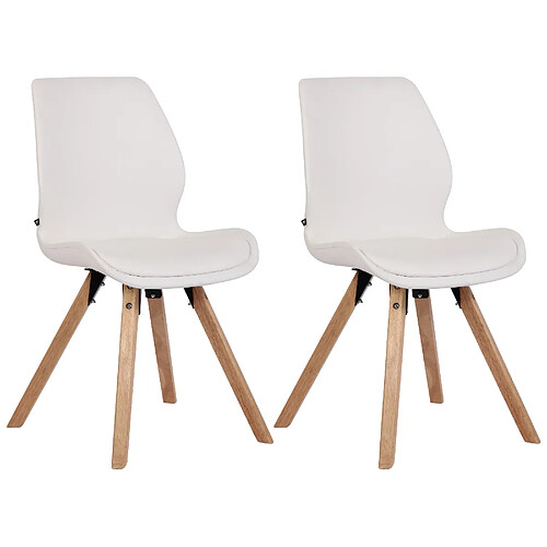 Non Lot de 2 chaises Luna simili cuir