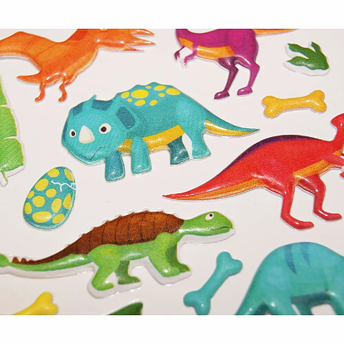 Youdoit Scène à décorer pour enfants - Dinosaures - Stickers Puffies