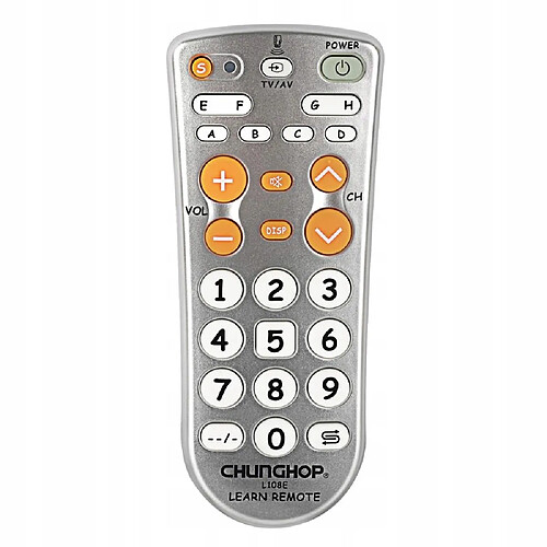 GUPBOO Télécommande Universelle de Rechange pour TV/SAT/DVD/CBL/DVB-T/AUX grand bouton de copie