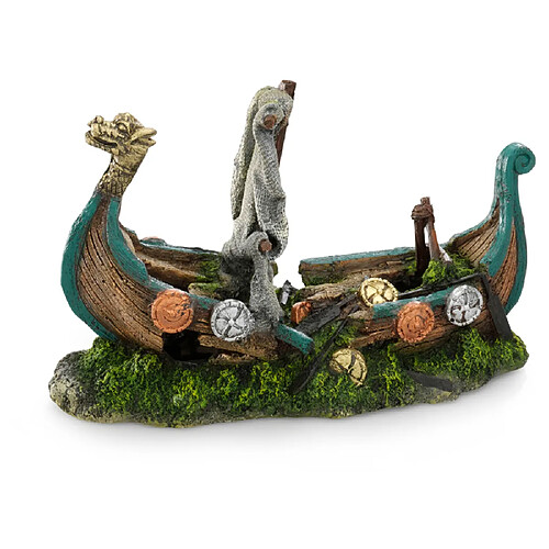 Aquadella Décoration Bateau Viking pour Aquarium