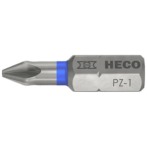 Heco - Schrauben Embouts Pozi-Drive HECO PZD-1 code Bleu - Boite de 10 - 57104