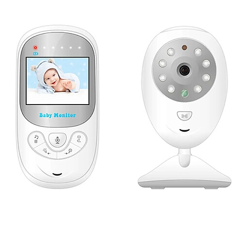 Wewoo Babyphone vidéo Babycam blanc 2.4 pouces LCD 2.4GHz caméra de surveillance sans fil bébé moniteur avec 8-IR LED Night Vision, Talk bidirectionnel