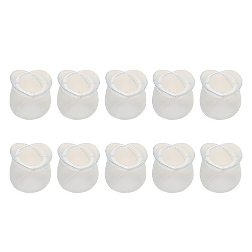 10pcs No-slip chaise transparente pieds de jambe de la casquette couvre le protecteur de sol rond Size_3