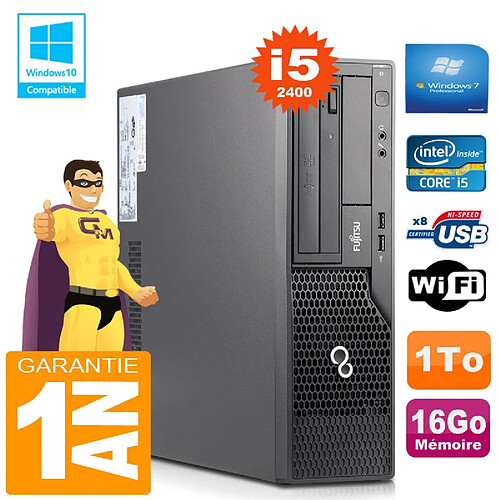 PC Fujitsu Esprimo E500 E85+ SFF Core I5-2400 RAM 16Go Disque 1 To Wifi W7 · Occasion