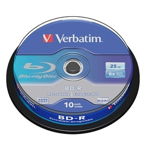 Verbatim BD-R 25 Go certifié 6x (pack de 10, spindle)