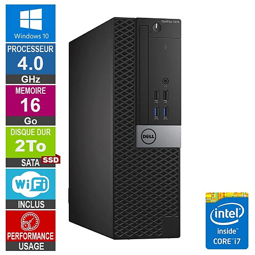 Dell Optiplex 7040 SFF i7-6700 4GHz 16Go/2To SSD Wifi W10 · Reconditionné