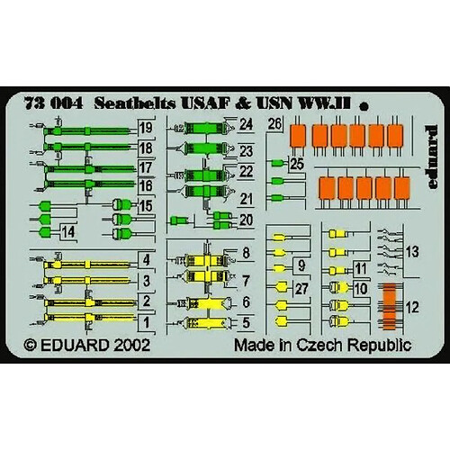 Seatbelts USAF & USN WW.II - 1:72e - Eduard Accessories