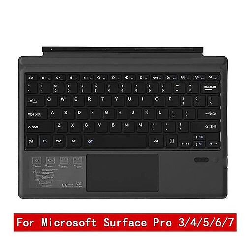 Universal Microsoft Pro 3/4/5/6/7 PC sans fil Bluetooth 3.0 Tablette Clavier PC Portable Clavier de jeu(Le noir)