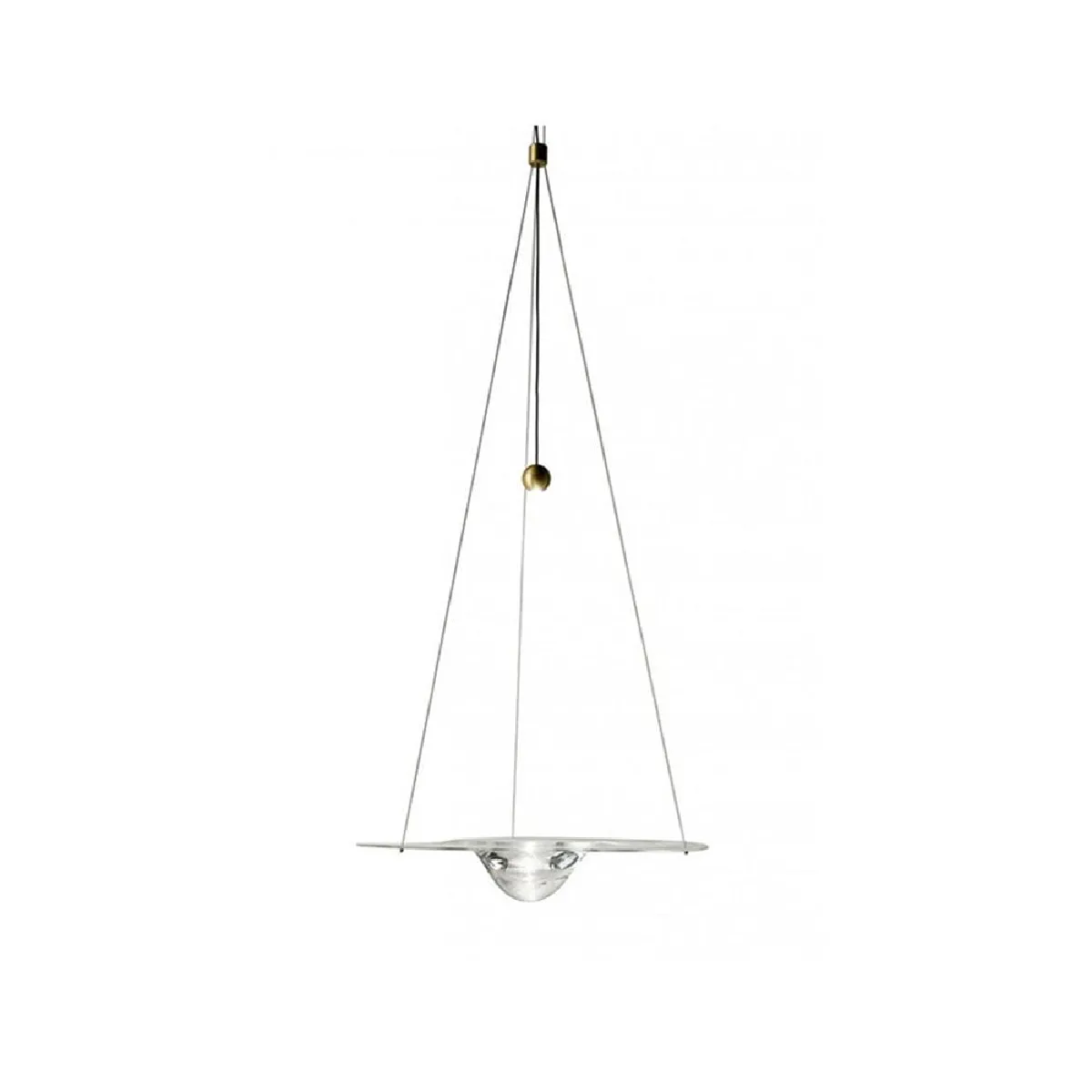 Universal Pendentif en verre de 25 cm, 220 volts led, salle à manger, chambre à coucher, chevet, hôtel, studio, magasin, lustre OVNI personnalisé, lumière blanche.(Or)