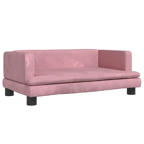 Maison Chic Niche Lit pour chien | Panier couchage pour chien rose 80x45x30 cm velours -GKD30821