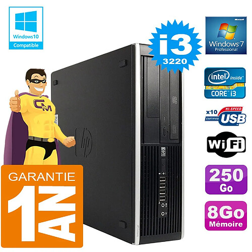 PC HP Compaq 8300 SFF Core I3-3220 Ram 8Go Disque 250 Go Graveur DVD Wifi W7 · Occasion