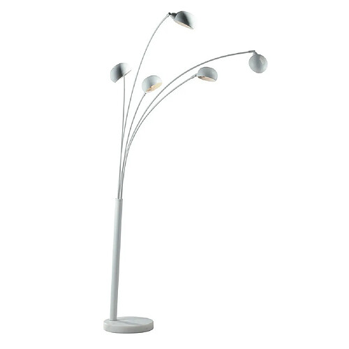 Fan Europe Lampadaire 5 Lumières Multi Bras Blanc 108x219x35cm