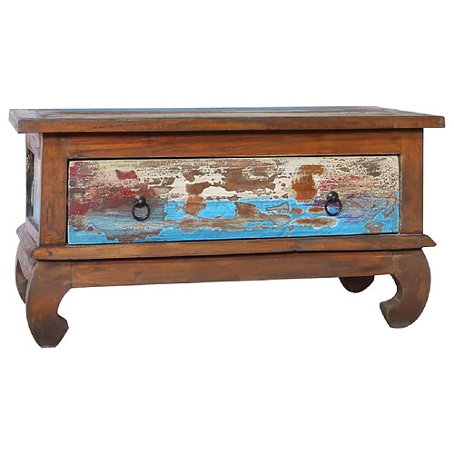 vidaXL Table basse 80x50x40 cm Bois de teck récupéré