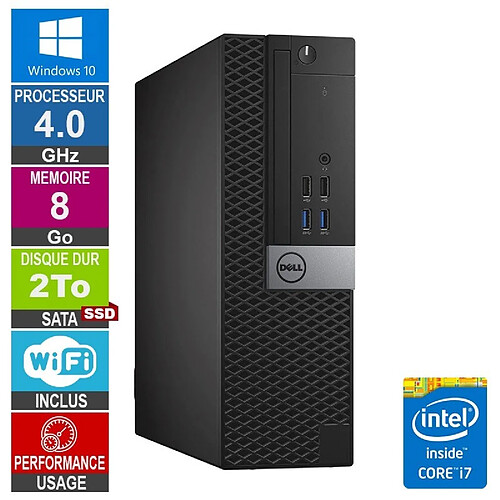 Dell Optiplex 5040 SFF i7-6700 4GHz 8Go/2To SSD Wifi W10 · Reconditionné