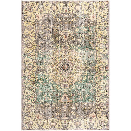 Vidal Tapis de laine 295x201 jaune Ultra Vintage