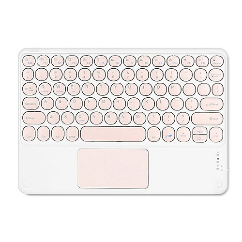 Universal Clavier tactile pour iPad Le Bluetooth sans fil de la tablette est un clavier externe sans fil pour iPad de 8e génération | Clavier (rose)