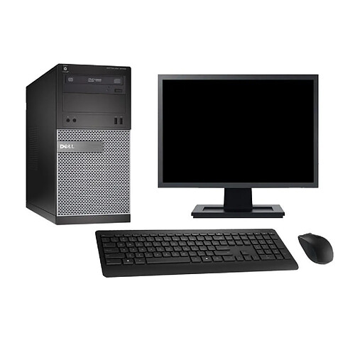 PC Tour Dell 3020 Ecran 19" Intel Core i7-4790 RAM 8Go SSD 960Go Windows 10 Wifi · Occasion