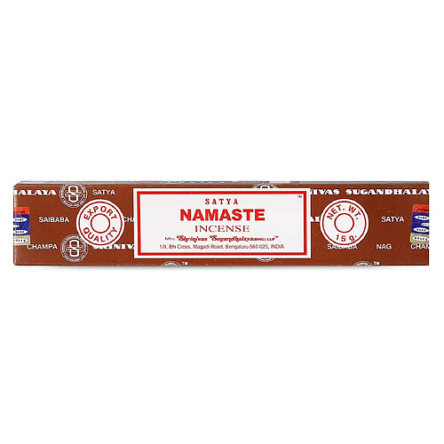 Encens indien relaxation Namaste Satya 1x (12 batons)