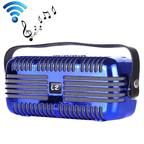 Wewoo Enceinte Bluetooth Haut-parleur sans fil portatif LZ E27 DC 5V avec appel mains libressupport pour carte USB et TF et entrée auxiliaire 3,5 mm Bleu