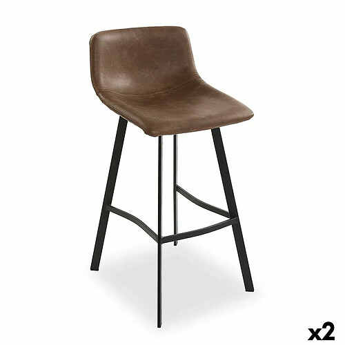 Tabouret Versa Edvin Marron 49 x 88 x 42 cm (2 Unités)