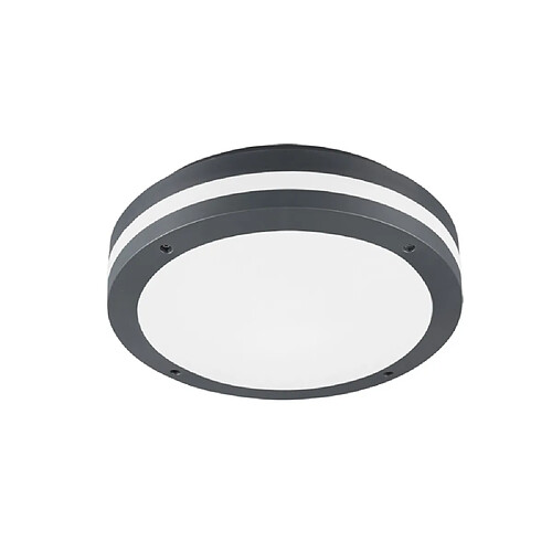 Lumière Flush extérieur moderne anthracite 3000K IP54 avec PIR