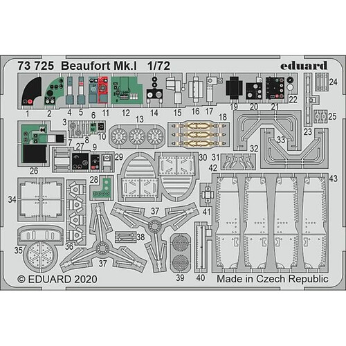 Beaufort Mk.I for Airfix - 1:72e - Eduard Accessories