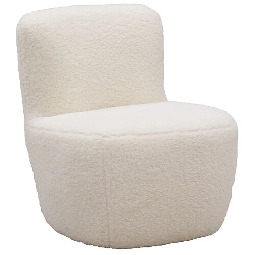 Aubry Gaspard Fauteuil pouf en polyester et bois Nuage.