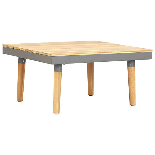 vidaXL Table basse de jardin 60x60x31,5 cm Bois solide d'acacia