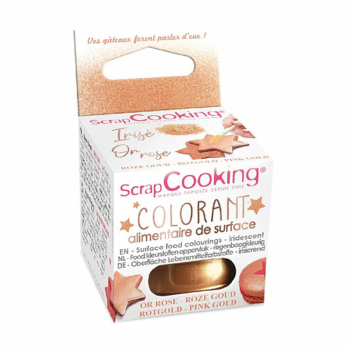 Scrapcooking Colorant alimentaire de surface en poudre cuivré - 5 g