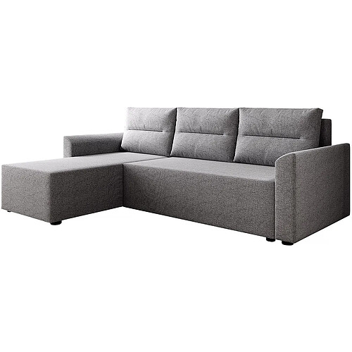 Habitat Et Jardin Canapé d'angle Gauche convertible + coffre Play L - 3 places - Gris Clair