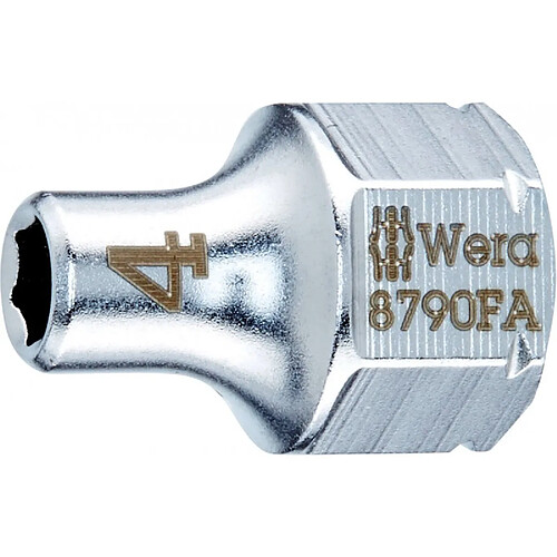 Wera Douille à carré Zyklop avec emmanchements 1/4" et hexagonal Hex 11, 5.0 mm