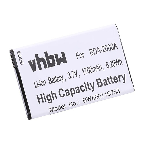 vhbw Li-Ion batterie 1700mAh (3.7V) pour personnes âgées téléphone portable mobil smartphone Doro Liberto 8030, 8031, 822, 825