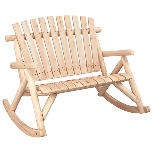 Maison Chic Banc à bascule jardin 2 places | Banc d'extérieur 123x96x102 cm bois massif épicéa -GKD58610