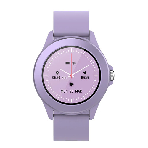 Forever Montre Connectée et Intelligente 5.0 IP68 avec Capteur Fréquence Cardiaque Violet