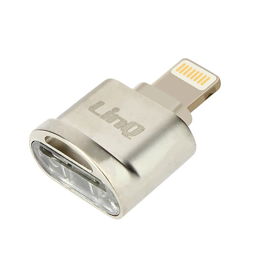 Lecteur Carte Micro-SD / TF vers Lightning Transfert Rapide Compact LinQ Argent