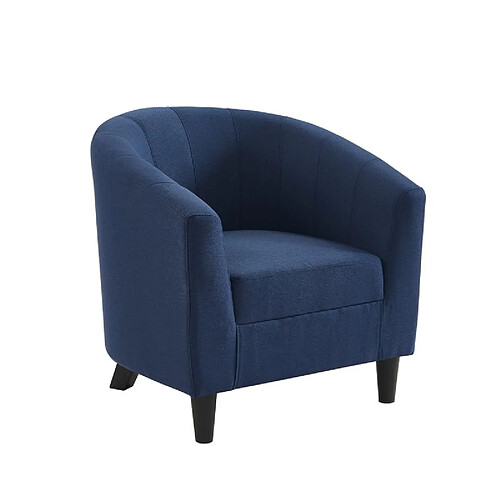 But Fauteuil fixe BROWNIE tissu bleu foncé