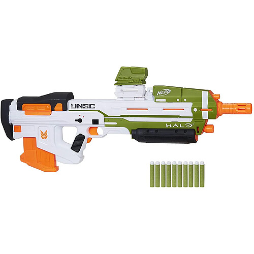 pistolet et flechettes Nerf Elite Officielles vert orange blanc